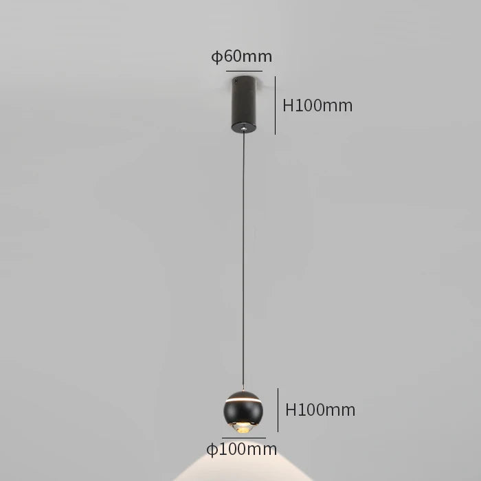 Modern ball-shaped pendant light for creative interiors