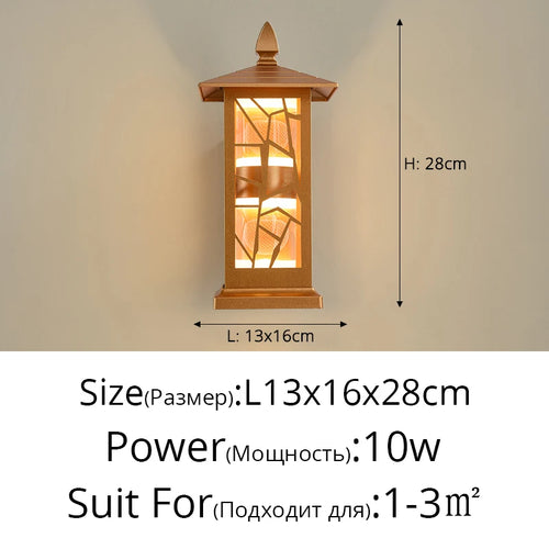 Minimalist waterproof outdoor wall light for garden - vue 14 sur 14