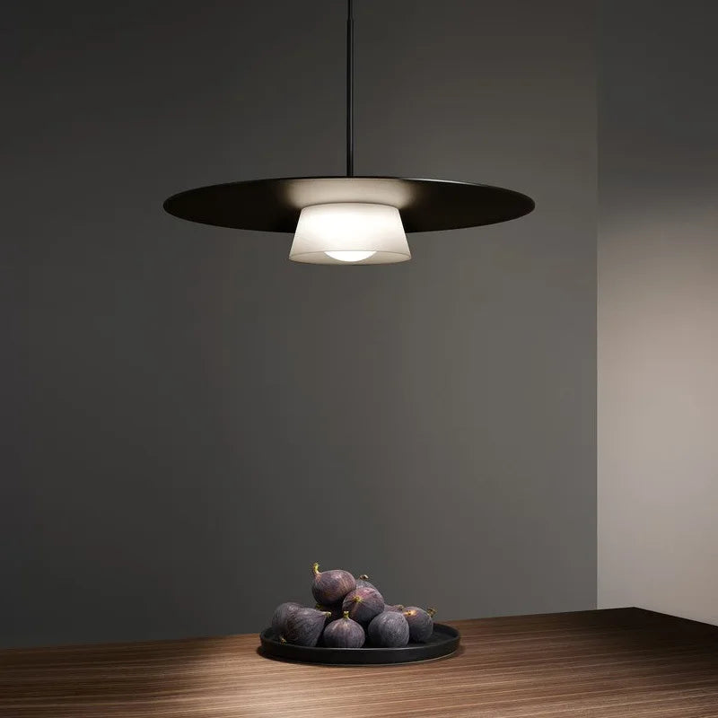 Minimalist circular pendant light for café and restaurant