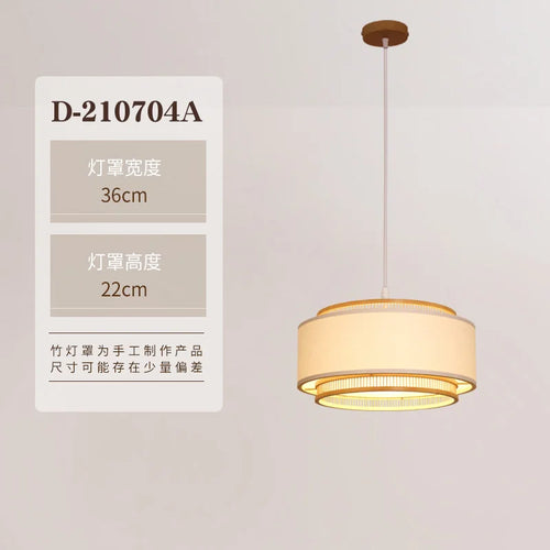 Japanese-style bamboo chandelier for a zen interior - vue 8 sur 12