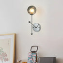 Up and down wall light with chrome metal and honeycomb glass