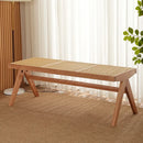 solid rattan bench for versatile and modern use