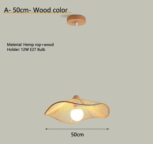 Wabi-sabi hemp rope pendant chandelier - vue 10 sur 24