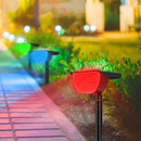 20/18 LEDs RGB solar outdoor landscape spotlights colour changing 2 in 1 wireless waterproof solar wall light patio garden