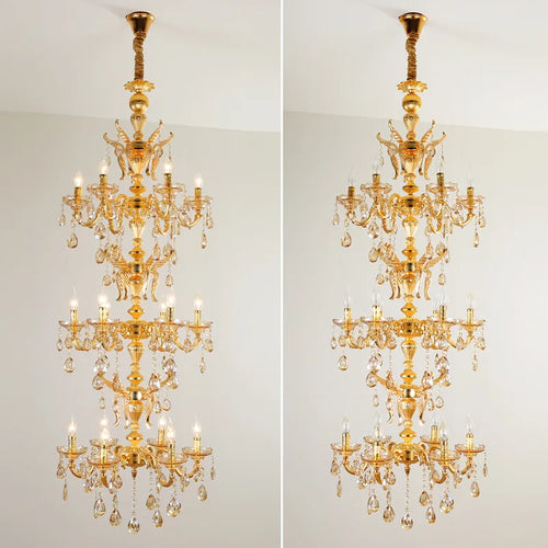 Gold-plated chandelier modern zinc alloy pendant light
