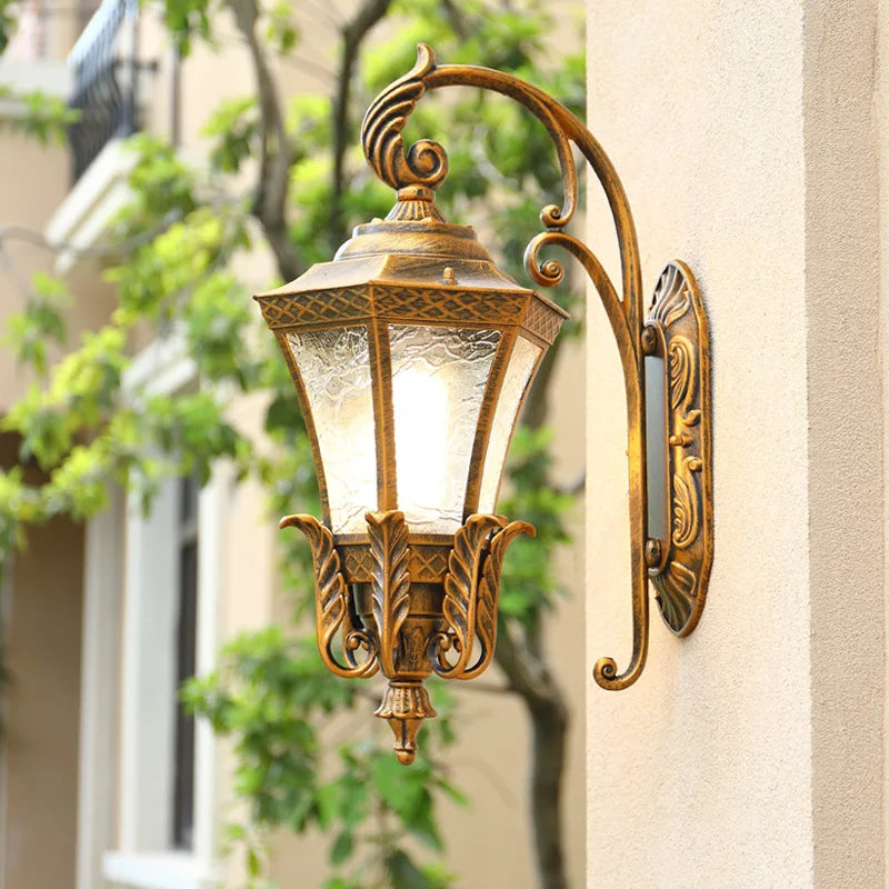 Retro waterproof rustproof wall light for outdoor garden and villa - vue 3 sur 12