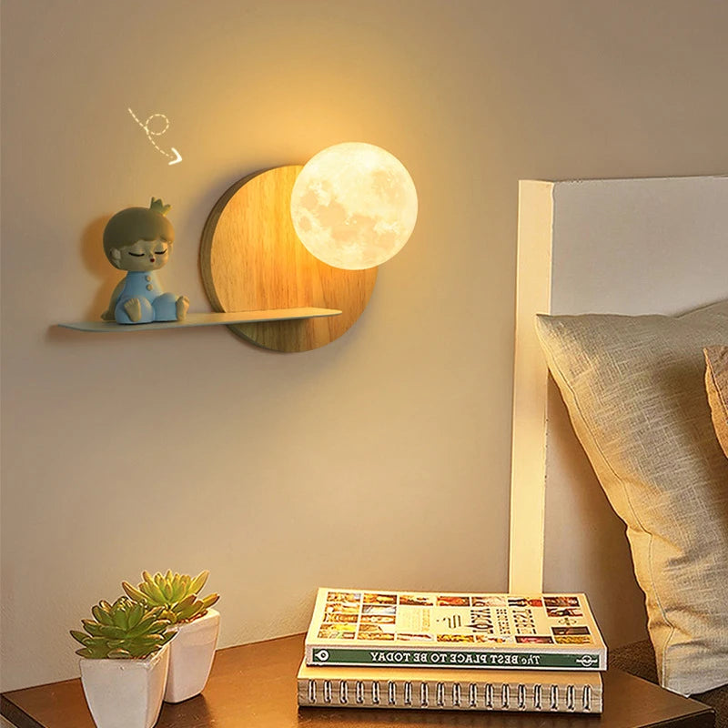 Modern creative LED astronaut wall light for children