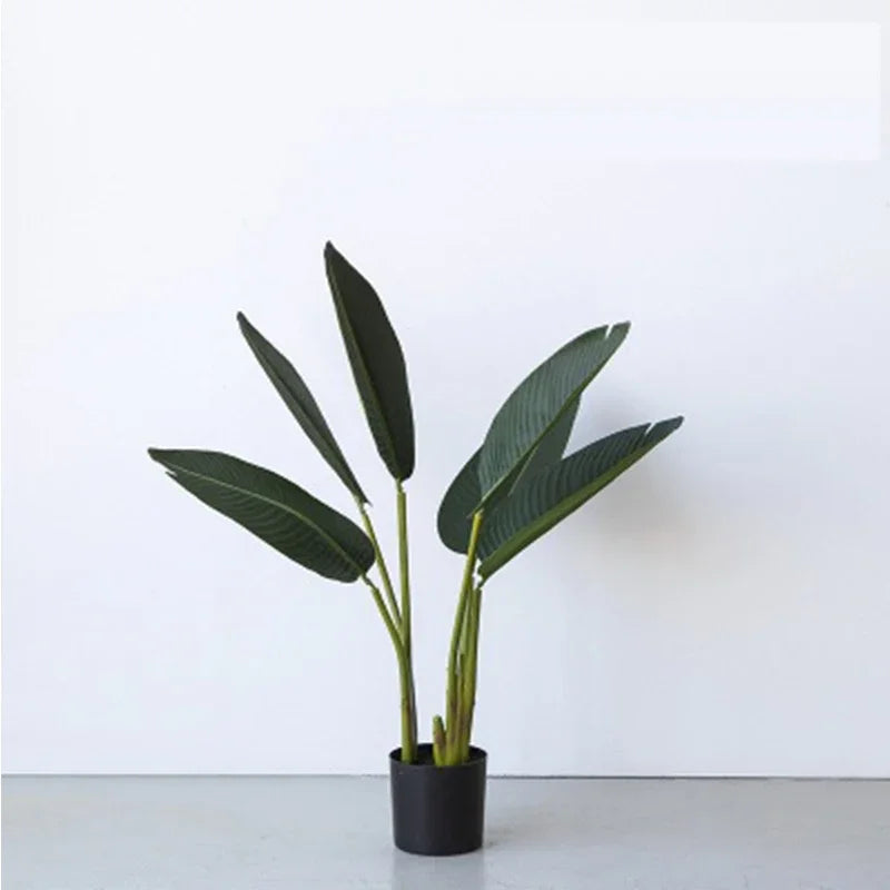 Artificial traveller's tree with 6 leaves for outdoor decoration