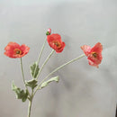 Artificial poppy flower bouquet for home, garden, and party decoration