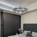 Creative copper and glass chandelier modern design