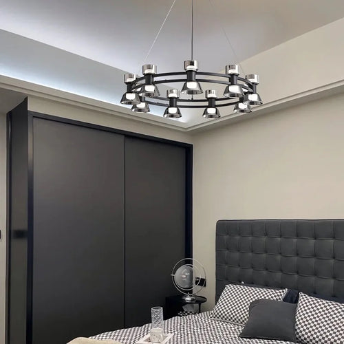 Creative copper and glass chandelier modern design - vue 3 sur 12