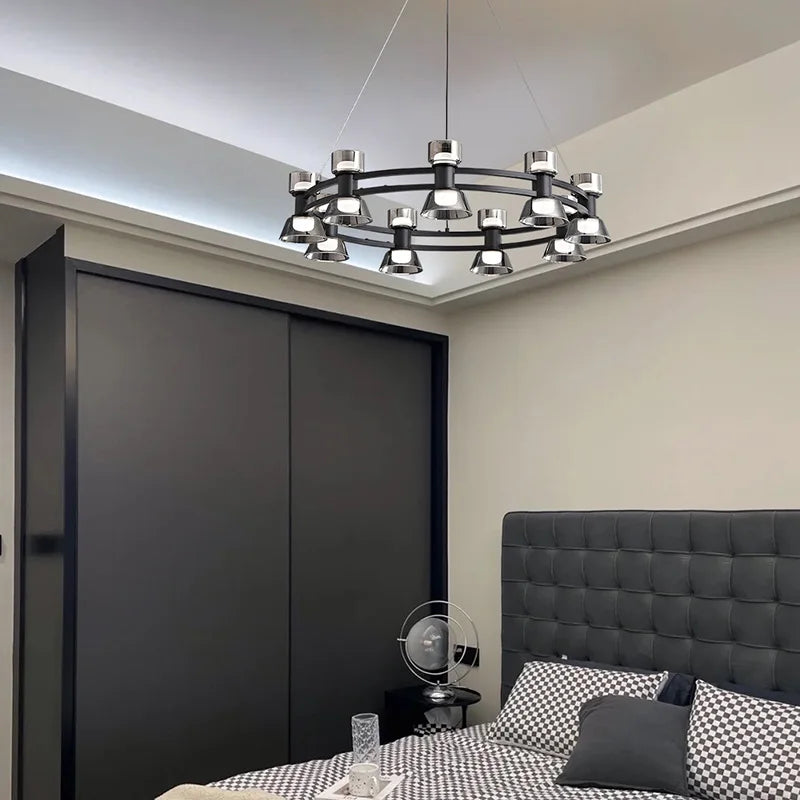 Creative copper and glass chandelier modern design - vue 3 sur 12