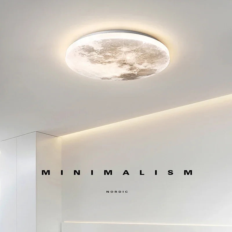 Modern moon-shaped ceiling light for creative interiors