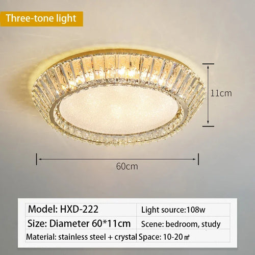 Luxury crystal ceiling light for elegant interior décor - vue 10 sur 10