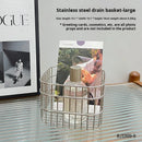 Square stainless steel storage basket for organising your home