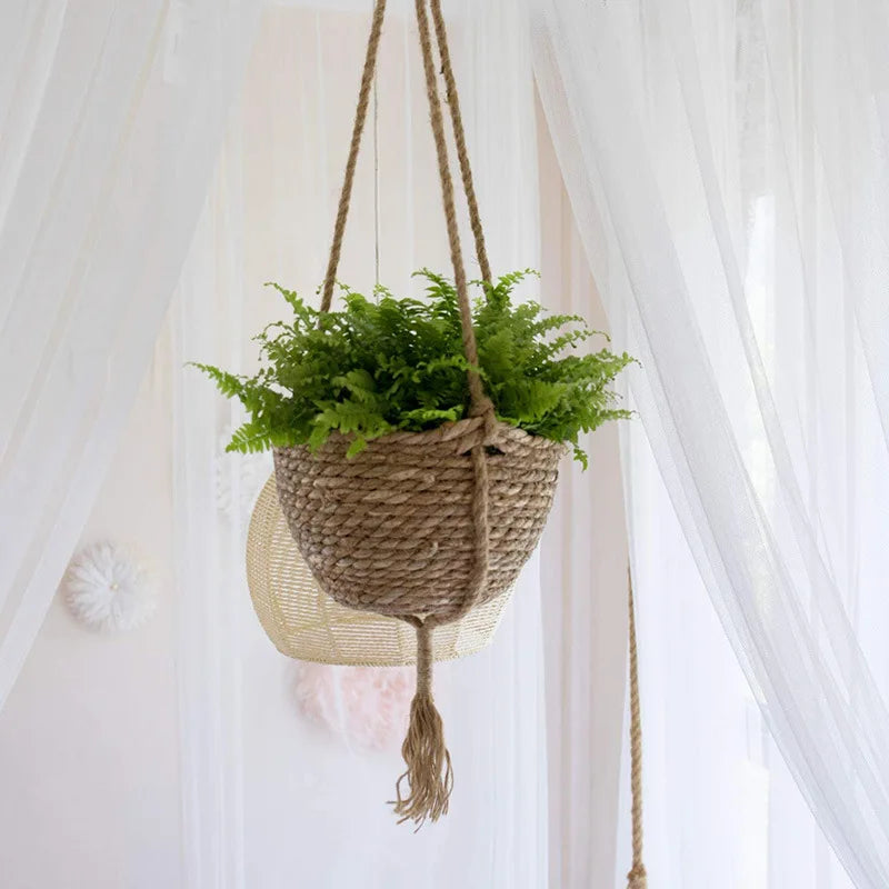 seagrass hanging baskets for home and garden decor - vue 9 sur 9