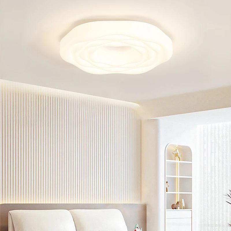 Modern rose-shaped LED ceiling light for indoor lighting