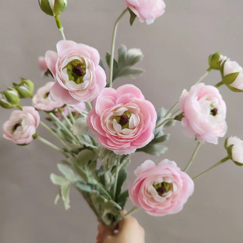 Small artificial peony flower bouquet for wedding and home decoration - vue 6 sur 13
