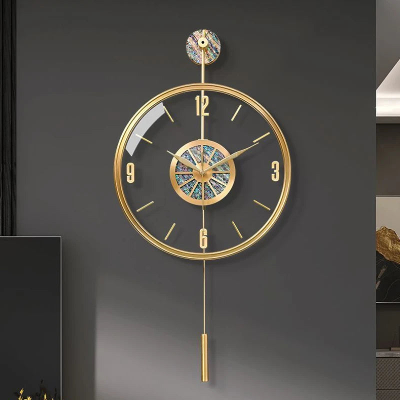large modern silent metal wall clocks