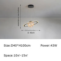 Creative earth moon football pendant light original design
