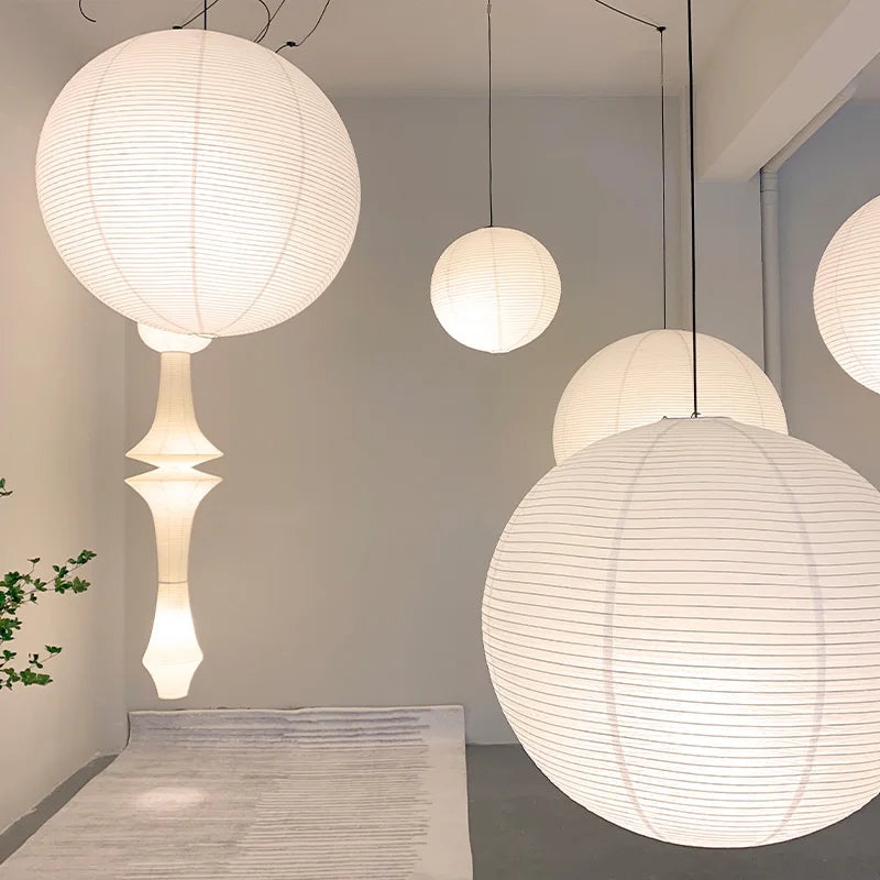 Danish paper pendant light vintage design for interior decor
