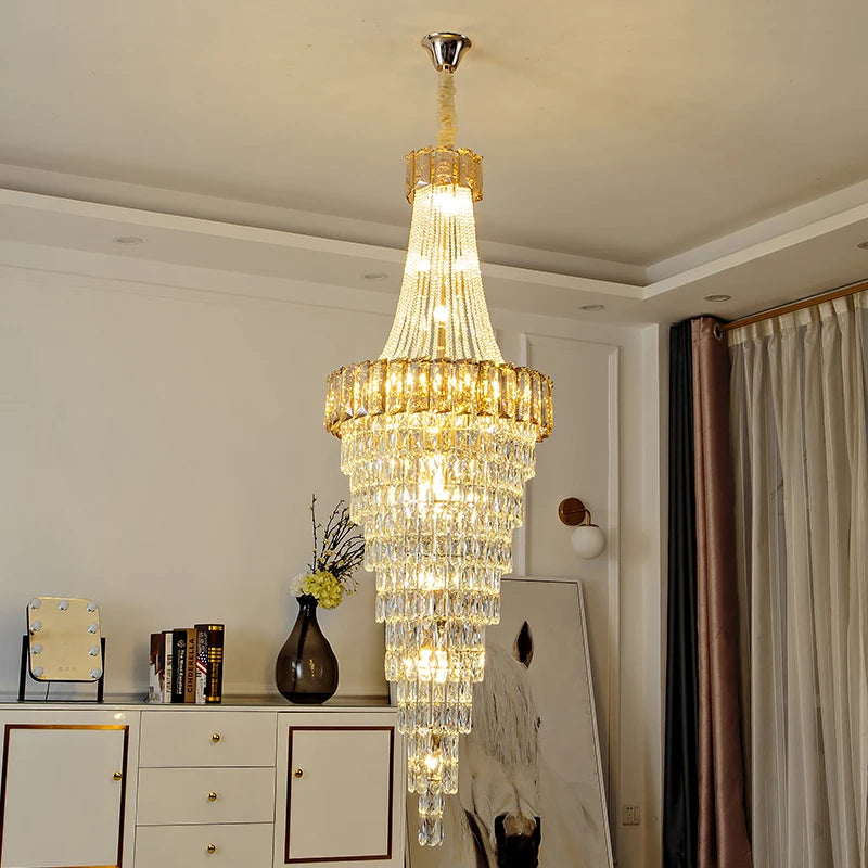 Contemporary crystal chandelier for elegant interior decor