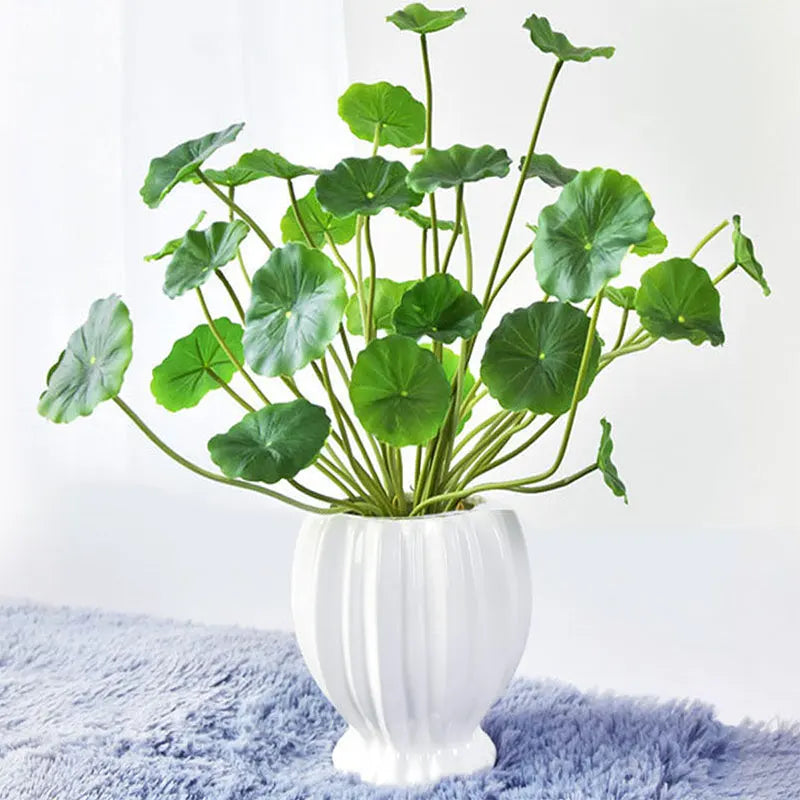 Artificial lotus and eucalyptus plant for indoor decoration