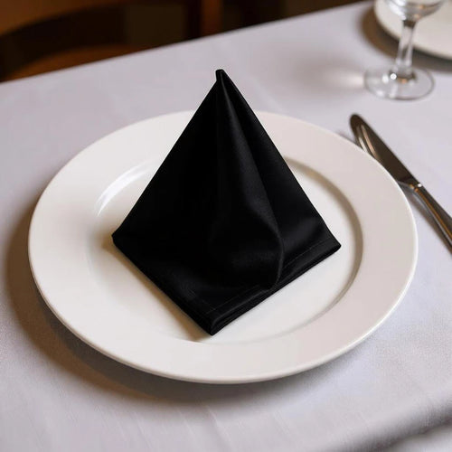 Modern decorative satin table napkin set of 10 - vue 6 sur 5