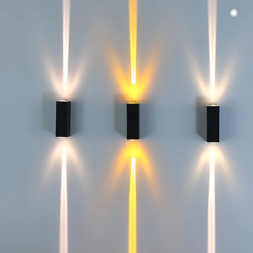 Modern waterproof outdoor aluminium LED wall light - vue 6 sur 15