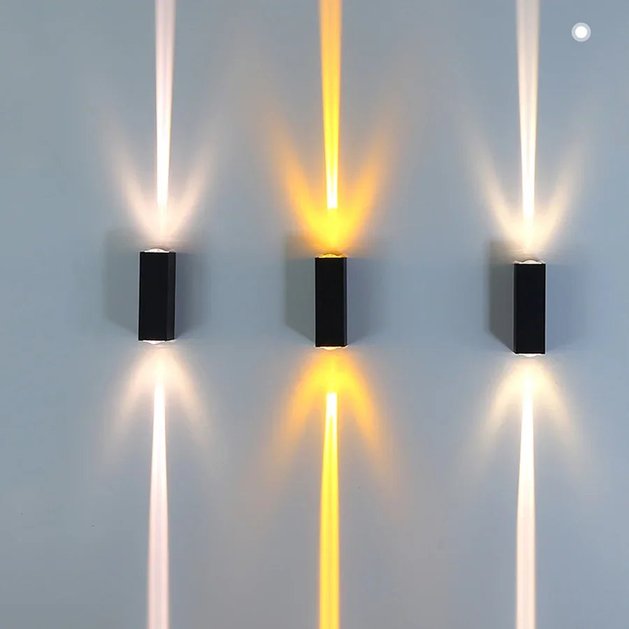 Modern waterproof outdoor aluminium LED wall light - vue 5 sur 15