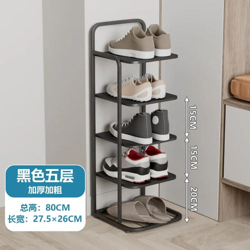 modern metal shoe rack for stylish vertical storage