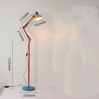 Rotating telescopic floor lamp with long arm decorative art design