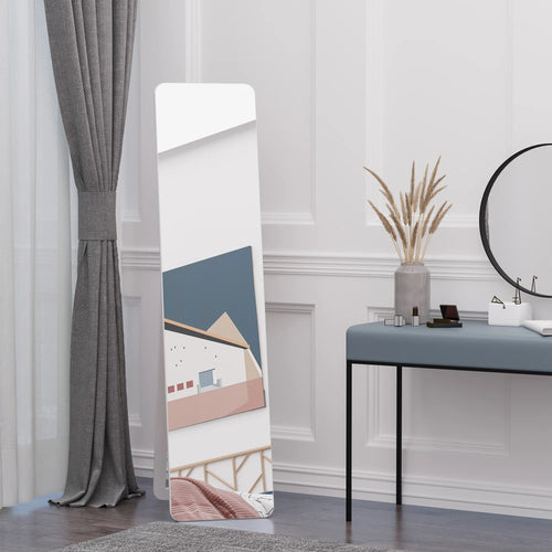 elegant and practical wooden framed standing mirror - vue 7 sur 7