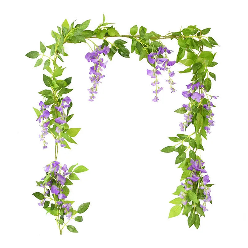 Artificial wisteria garland for floral and festive decoration - vue 23 sur 32