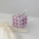 handmade decorative heart cube scented candle in soy wax
