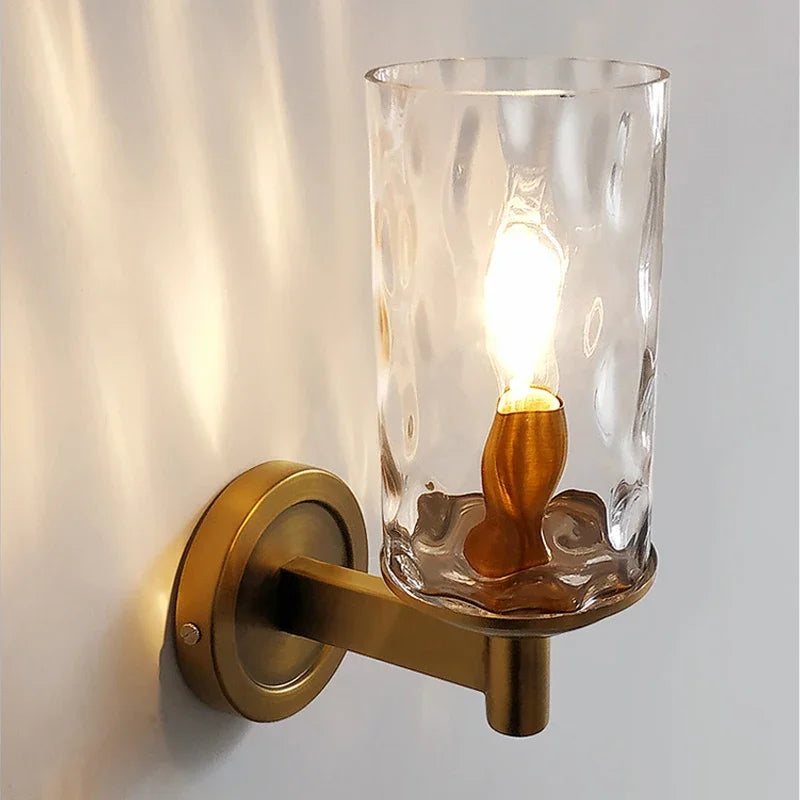 Modern glass wall light for elegant interior decor