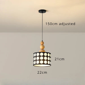 Retro walnut polka dot chandelier for interior decoration