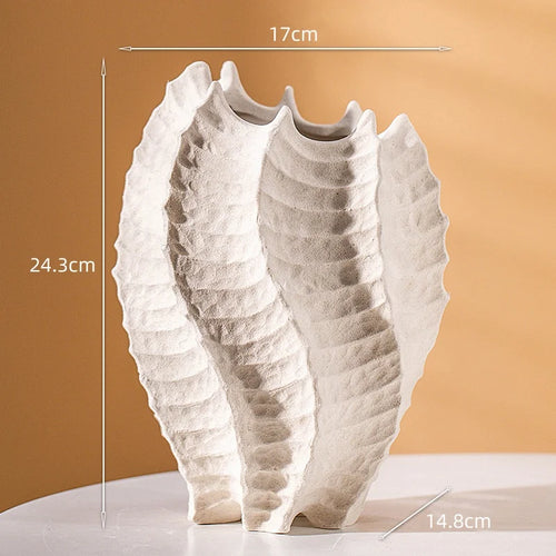 ceramic vase abstract craft for floral decoration - vue 13 sur 13