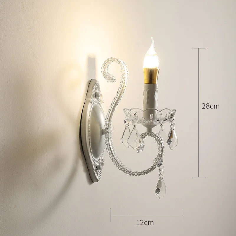 Modern crystal wall light with elegant LED lighting