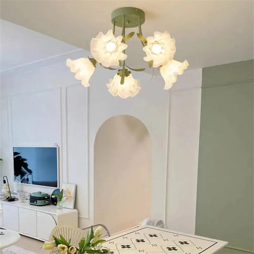 Creative flower chandelier nordic decoration for modern interiors - vue 5 sur 24