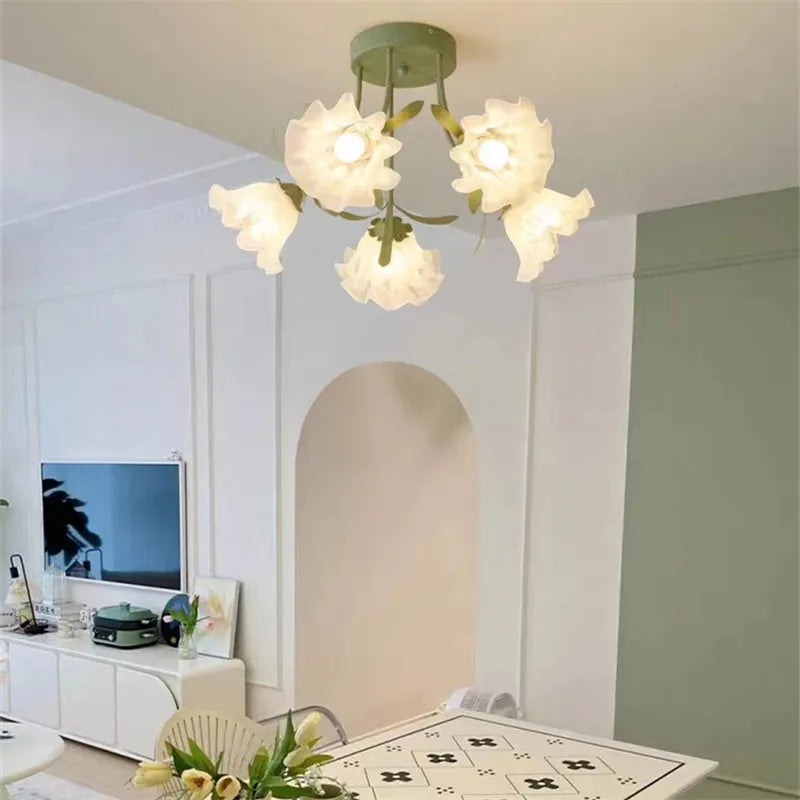Creative flower chandelier nordic decoration for modern interiors - vue 4 sur 24