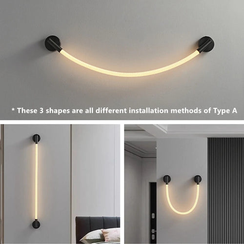 Minimalist luxury flexible artistic silicone LED lamp - vue 6 sur 10