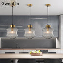 Tinted glass pendant light for modern interior decor