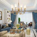 Nordic American country style copper chandelier for lighting