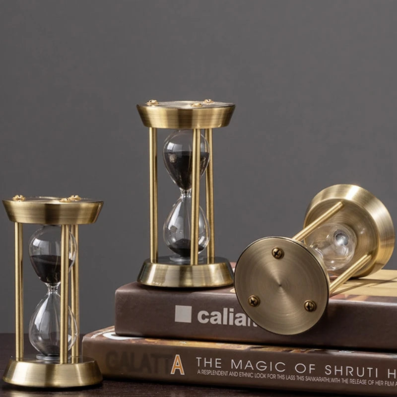 vintage metal hourglass for decoration and gifts
