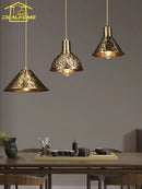 Chinese decorative copper chandelier for a zen atmosphere