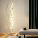 Modern aluminium spiral LED floor lamp for living room, bedroom or study