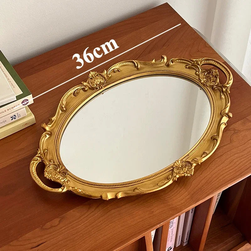 Vintage decorative glass mirrors for jewellery and aromatherapy