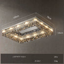 Gold crystal rectangular square dimmable LED ceiling light