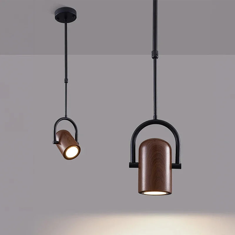Nordic LED pendant lamp with adjustable wall spotlight